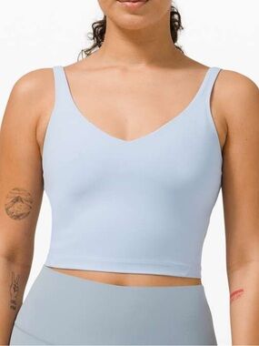 lululemon Align Tank Light Blue Cropped V-Neck